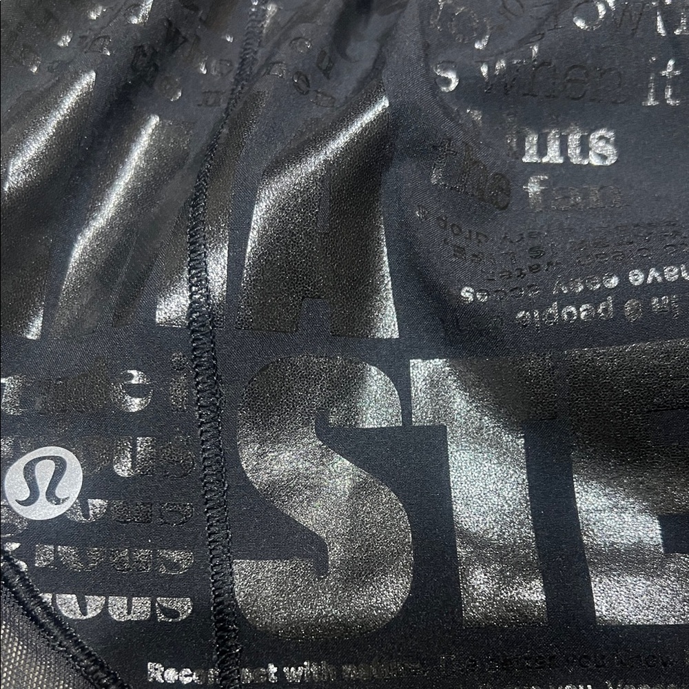 Lululemon 20YR Manifesto Foil Black shorts - Picture 5 of 6